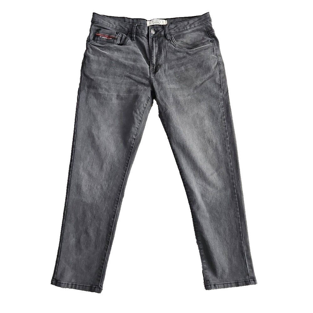 Jeanius Akademiks Jeans Men's Size 32x30 Black‎ Straight Fit Quality Demin